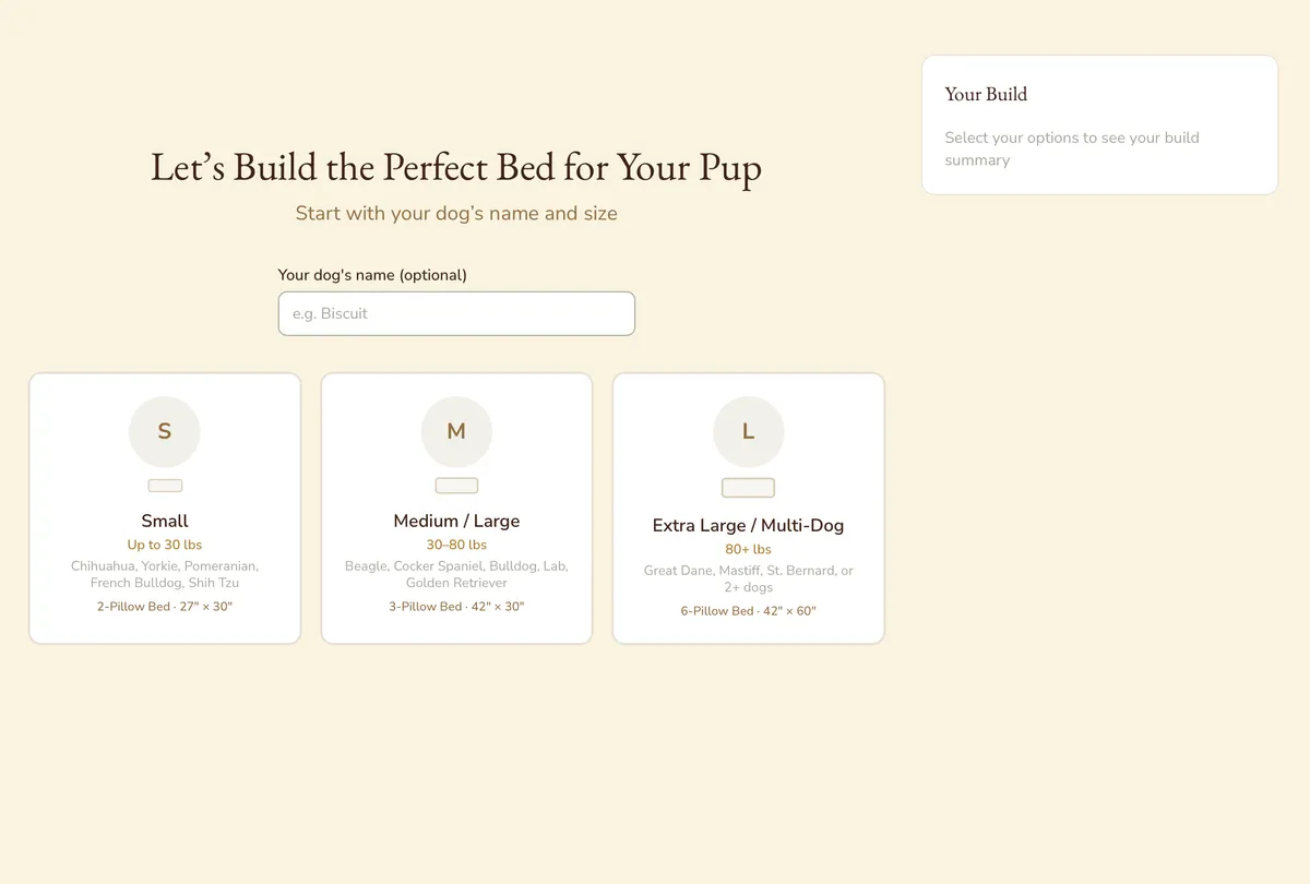 DazzlingDoggieDuvet — A fully custom e-commerce platform with a 42-table Supabase schema, Stripe-power
